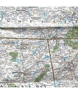 Map Southeast States Close Up USA 1988 Vintage National Geographic 22 x ... - $24.99