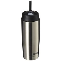 Thermos 18 Ounce Cold Cup with Straw, Stainless Steel - £28.46 GBP