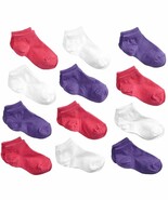 Jefferies Socks Girls Low Cut Solid White Pink Purple Liner Cotton Ankle... - $23.31 CAD