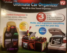 3 Piece Ultimate Car &amp; Trunk Organizer As Seen On TV Road Trips, School ... - $18.80