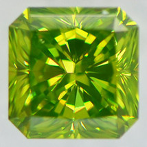 Radiant Diamond Fancy Green Color SI1 Enhanced Loose 1.03 Carat IGI Certified - £1,033.49 GBP