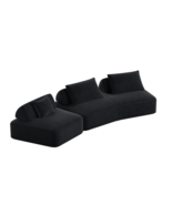 139' Modern Luxury Oversized Chenille Modular Sectional Sofa Bed - $680.99