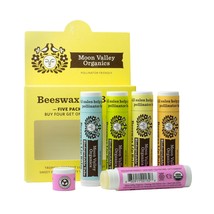 Moon Valley Organics Beeswax Lip Balm for Moisturizing Lips and Cuticles (Vanill - £15.97 GBP