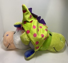 Flip a Zoo Plush Unicorn or Dinosaur Reversible Stuffed Animal Pillow Toy 18in - £8.52 GBP