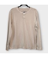 UNTUCKIT beige tan soft Pima cotton Henley shirt size large made in Peru - $469.27 MXN