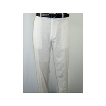 Men 2pc Stacy Adams leisure suit Linen Cotton With Embroidery 3668 white black image 3