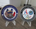 Lot of 2 Federal Air Marshal FAM FAMs 2024 Paris Summer Olympics Challen... - $58.40