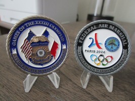 Lot of 2 Federal Air Marshal FAM FAMs 2024 Paris Summer Olympics Challenge Coins - £46.62 GBP