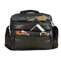 Leather Men Shoulder Bag Classic Casual Travel Messenger Crossbody Tote ... - £59.68 GBP