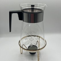 Pyrex 10 Cup Coffee Warmer Wood MCM - $43.37