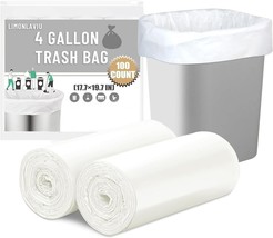 Small Trash Bags 4 Gallon, 100 Count Small Garbage Bags Bathroom Trash Bags - $17.53 CAD