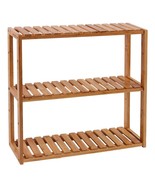 Bamboo Bathroom Shelf, 3-Tier Adjustable Plants Rack, Wall-Mounted Or St... - £47.30 GBP