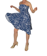 Vintage Polka Dot Dress Strapless Retro Vintage Dress Stretchy Casual Dress - €30,74 EUR
