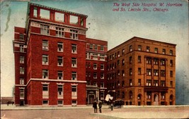 Vintage POSTCARD-WEST Side Hospital,W. Harrison &amp; S. Lincoln Sts. Chicago BK33 - £2.33 GBP