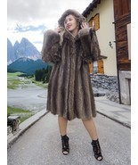 Canadian Raccoon Fur Coat Coats With Detachable Hood M/L Fast Shipping - $429.00
