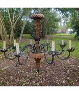 Vintage Monkey Light Fixture Palm Tree Tropical Jungle Hanging Chandelie... - $608.00