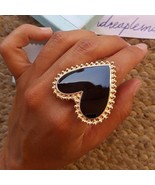 Heart Ring Bohemian Gold Color BOHO Love Enamel Ring Finger Fashion Jewe... - £7.10 GBP