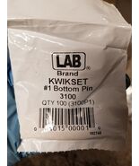 Lab Security 3100P1 Kwikset Bottom Pin #1 NEW pack of 100 3100 - $11.00