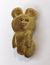 Summer Olympic Games Soviet Union Moscow Bear Mascot Misha Pin Badge 1980 - £9.45 GBP