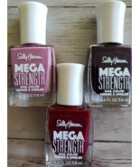 Three (3) Bottles (030/044/046) of Sally Hansen Mega Strength Nail Polis... - $284.83 MXN