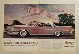 1958 Print Ad The 1959 Chrysler New Yorker 4-Door Hardtop Light Ruby - $14.99