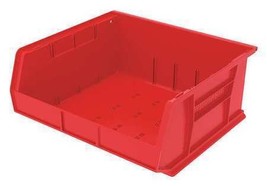 Akro-Mils 30250Red Hang &amp; Stack Storage Bin, Red, Plastic, 14 3/4 In L X... - £32.94 GBP