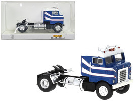 1950 Kenworth Bullnose Truck Tractor Blue with White Top and Stripes 1/87 (HO) S - £35.97 GBP