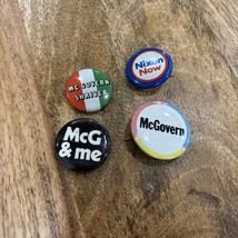 Vintage Lot Of 5 Political Campaign Button Pins Richard Nixon McGovern S... - $237.39 MXN
