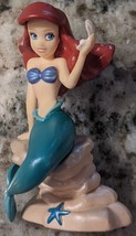 Disney The Little Mermaid Ariel Sitting On Rock Holding Clam Shell Figure - £6.72 GBP