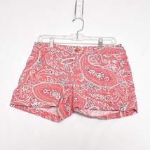 Old Navy Shorts Women&#39;s Coral Chino Paisley Pockets Casual Size 4 - £9.19 GBP