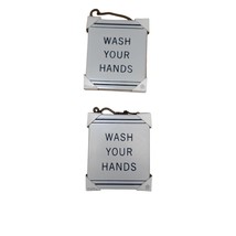 Hearth &amp; Hand Magnolia Stone Ware &quot;Wash Your Hands&quot; Ceramic Hanging Sign... - £20.85 GBP