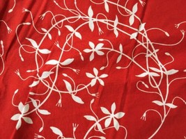 IKEA Ethel Slinga Red Floral 100% Cotton Twin Sized Bed Duvet Cover - £31.59 GBP