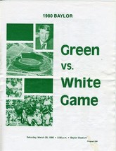 1980 Baylor University Spring  Green &amp; White Football Game Program Waco ... - $17.82