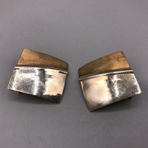 Vintage 14k Gold Filled Copper Hammered Metal Screw On Earrings Mid Century - $53.45