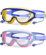 2-Pack Zoomsnail Kids Swim Goggles Wide Clear Vision Anti-Fog, Anti-UV S... - $304.29 MXN