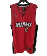 Miami Heat Lebron James #6 Basketball NBA JERSEY Embroidered Stitched Si... - $122.23 CAD