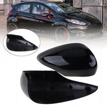 Gloss Black Side Wing Mirror Cover Caps Fit For Ford Fiesta Mk7 2008-2017 - £20.39 GBP