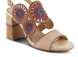 L&#39;atiste pinwheel heeled sandal in Beige - size 36 - $95.04