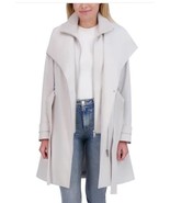 Halston Womens Trench Coat Gray Grey Removable Belt Water-Resistant Pockets - $1,504.80 MXN