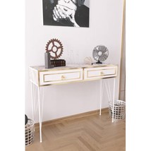 Metal Legs Wood Base Console Table - £150.01 GBP