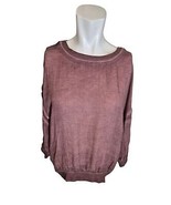 Young Fabulous &amp; Broke Top Vintage Wash Dolman Boat Neck Maroon Burgundy... - $25.55 CAD