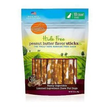 Canine Natural Hide Free 5&quot; Peanut Butter Stick 10Pk - £9.45 GBP