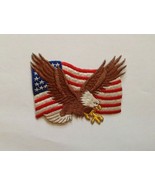 Vintage 1987 Joy Iron-On Embroidered Emblems Patch American Flag Eagle U... - £11.86 GBP