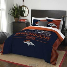 NFL Comforter &amp; Sham Set By The Northwest Company Broncos Full Queen - £89.70 GBP