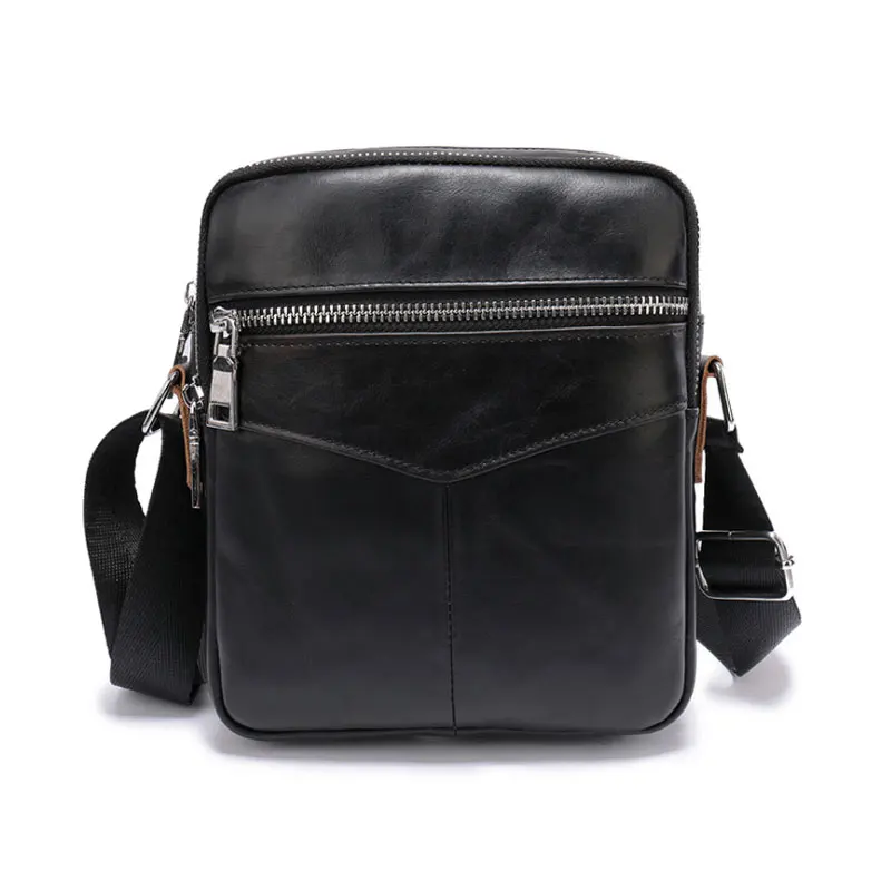 New Men Shoulder Bag Leather Crossbody Bag High Quality Male Bag Genuine Leather - £34.88 GBP