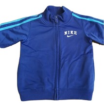 Nike Track Jacket 24 Months Full Zip Blue Toddler Baby Polyester Stripes... - £2.94 GBP