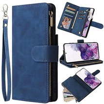 Samsung Galaxy S21 Wallet Case With Card Slot Premium Soft Pu Leather Zipper Fli - £28.13 GBP