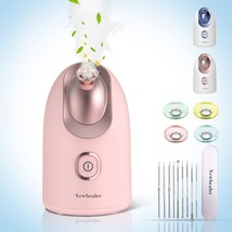 Newbealer Facial Steamer, Mini Aroma Face Steamer, Nano Ionic, Pink-Gold, 160Ml - $41.94