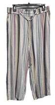 Ashley Stewart BoHo Relaxed Summer Linen Rayon Blend Cropped Pants 14 - $18.78
