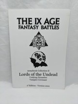 The IX Age Fantasy Battles Armybook Collection II Lords Of The Undead  - £23.70 GBP